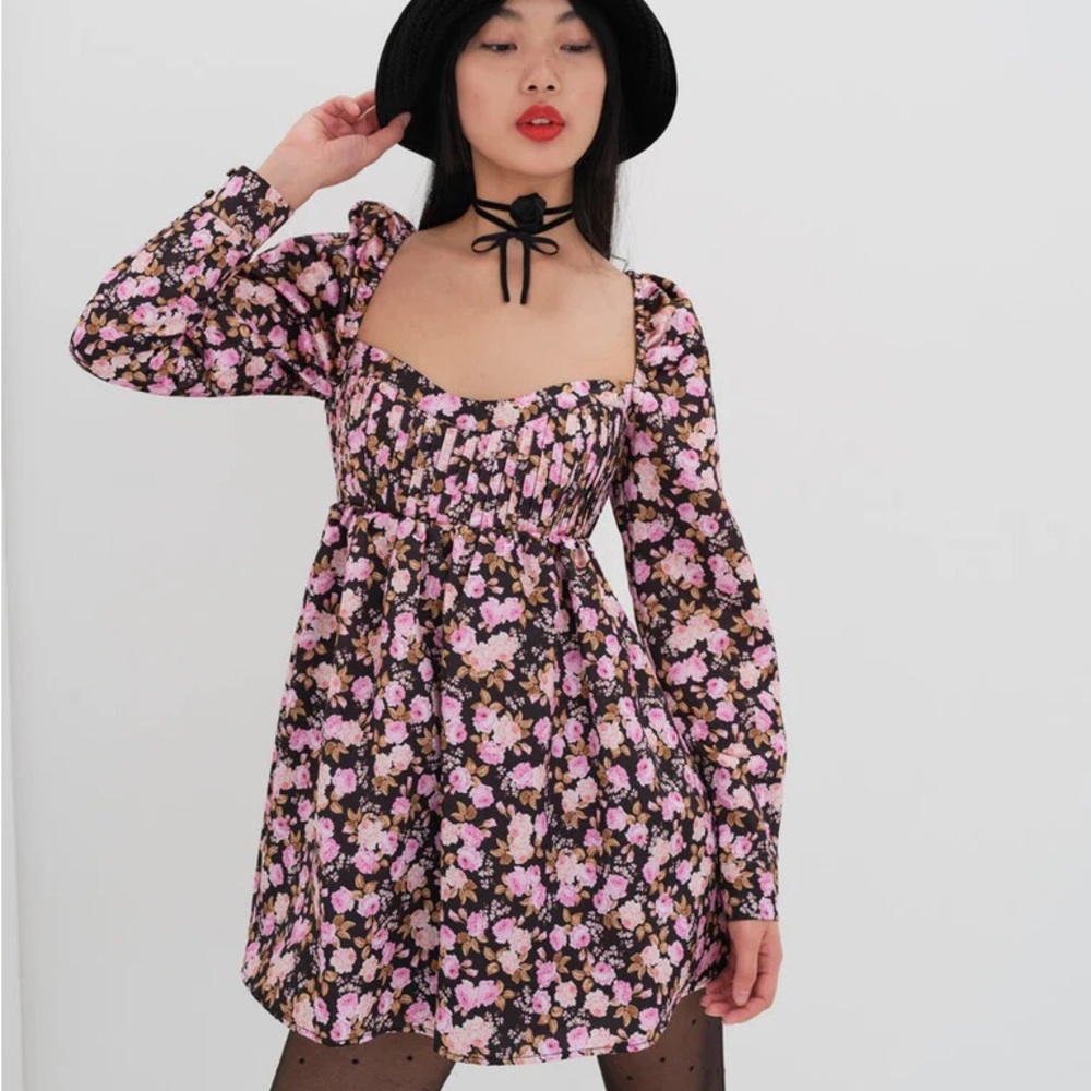 For Love & Lemons: Long Sleeve Kate mini dress